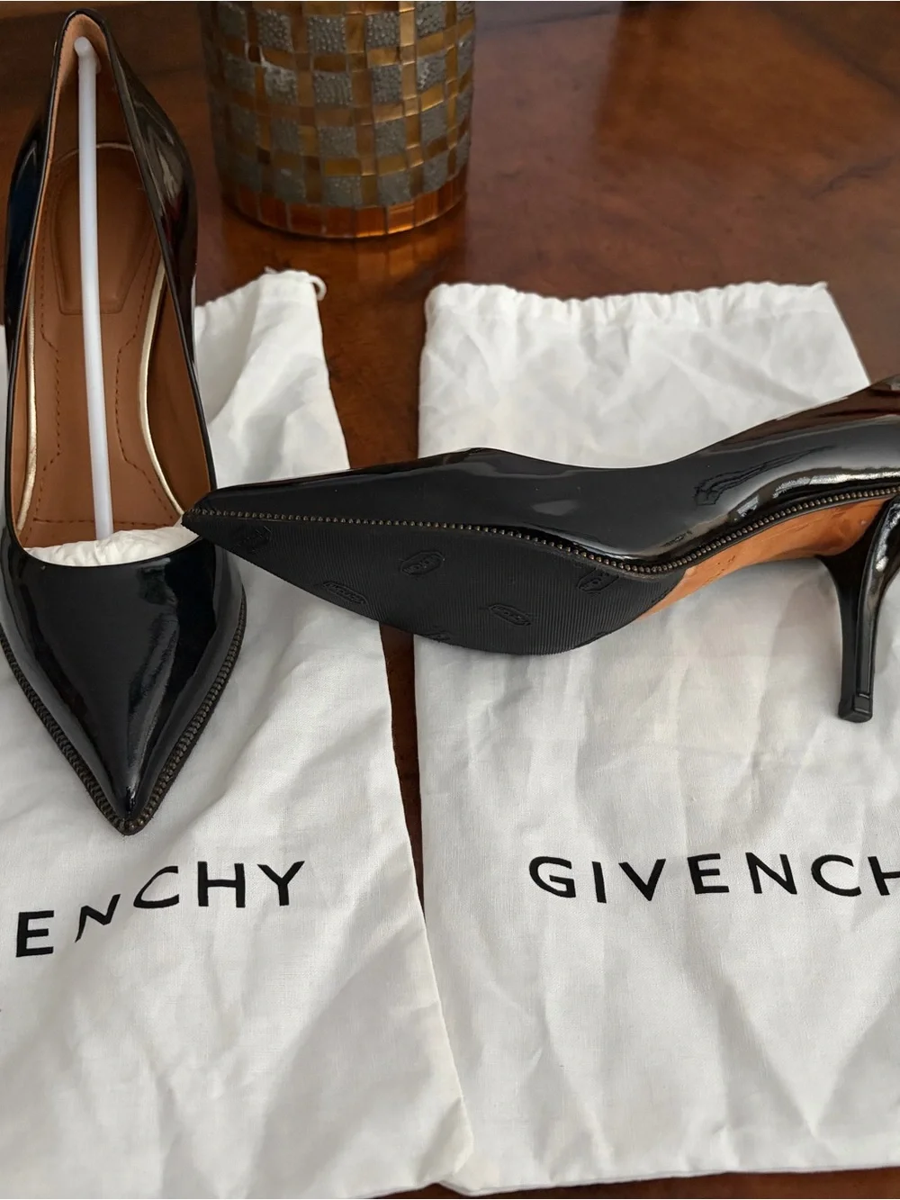 Givenchy Black Patent heels size 8